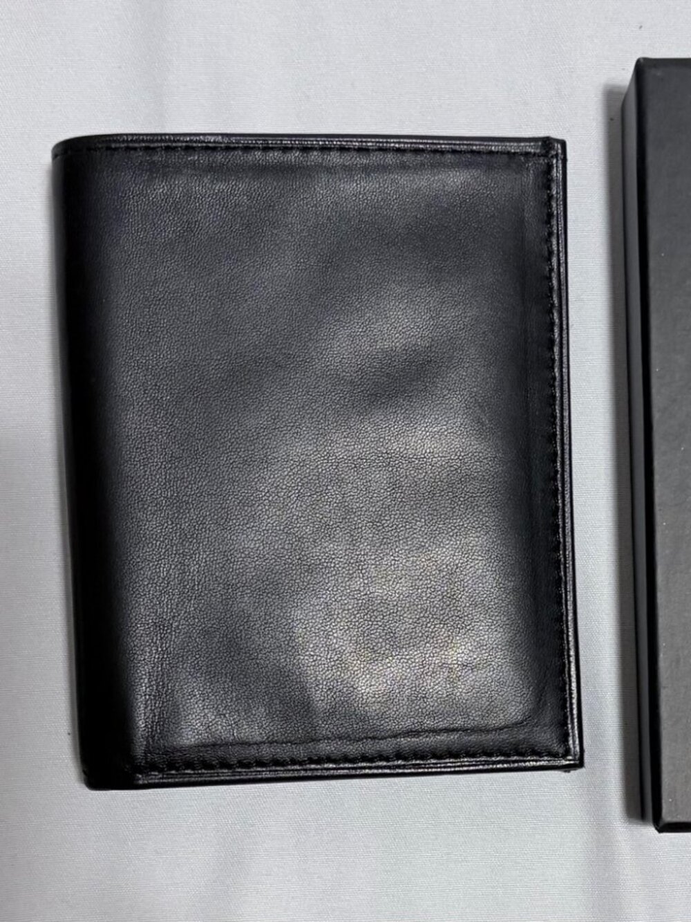 WINN International 6887L Black Genuine Nappa Leather Card Case Wallet ID Window